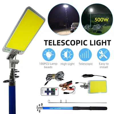 500W Telescopic Fishing Rod COB LED Light Camping Lantern Rechargeable Outdoor • $41.79