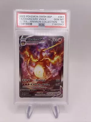 2022 Pokémon Promo #SWSH261 Charizard Vmax Full Art PSA 10 Gem Mint 💎 • $88.89