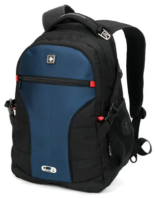 £41.07 • Buy Swiss 15  Waterproof Laptop Backpack School Backpack Shoulder Bags SW9016 Blue