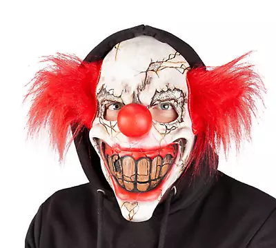 Killer Clown Mask Vintage Halloween Adult Mens Fancy Dress Costume Accessory • $25.48