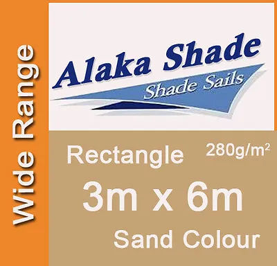 $142.90 • Buy Extra Heavy Duty Shade Sail Sand Rectangle 3x6m, 3m X 6m, 3 By 6m, 3 X 6m, 3mx6m