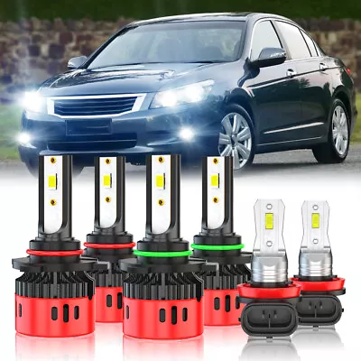 6x 9005+9006+H11 LED Headlight Fog Light Bulbs For Honda Accord Coupe 2006 2007 • $49.99