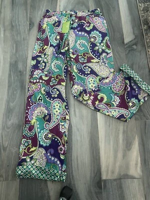 $19.99 • Buy Vera Bradley Sleep Pants, Bright Paisley Print, Med,Lounge/Pajama Pants, NWT