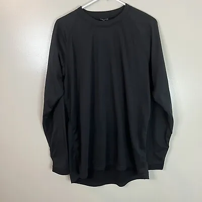 Terramar Mens Base Layer Long Sleeve Shirt Black Crewneck Size XL • $10