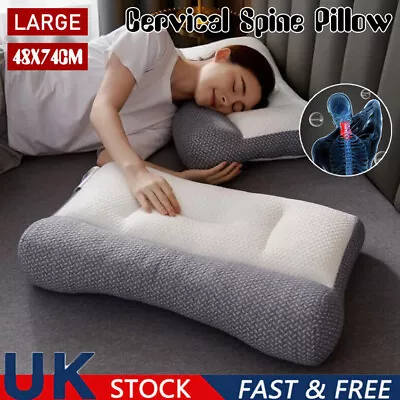 Memory Foam Pillow Cervical Orthopedic Deep Sleep Neck Pillow Comfy & Supportive • £9.99