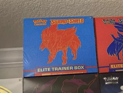 Pokemon Sword And Shield ETB Zamazenta Base Set Sealed Elite Trainer Box • $63.87