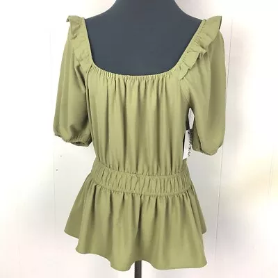 NEW Nine West Fit Flare Top Women XS Light Green Polyester 28x23 • $11.10