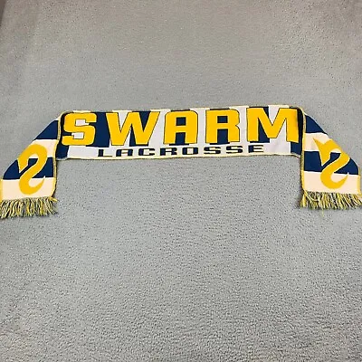 Vintage Minnesota Swarm Lacrosse Scarf Yellow Blue Fringe • $24.55