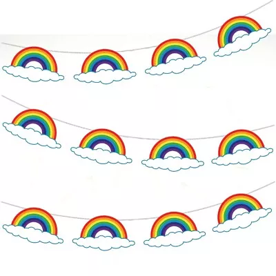 Rainbow Bunting Birthday Events Party Decorations 12pcs • £6.95