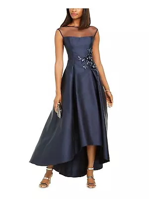 ADRIANNA PAPELL Womens Sleeveless Illusion Neckline Evening Hi-Lo Dress • $36.99