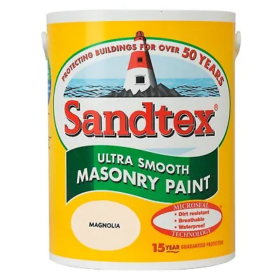 Sandtex Paint 5 Litre Ultra Smooth Masonry Exterior Paint Microseal Technology • £40.95