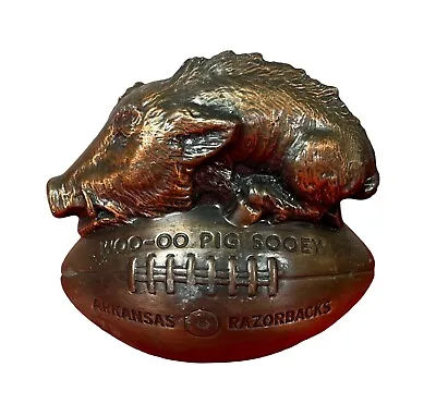 Vintage C. 1960's Arkansas Razorbacks Metal Banthrico Football Mascot Bank Sooey • $71.99