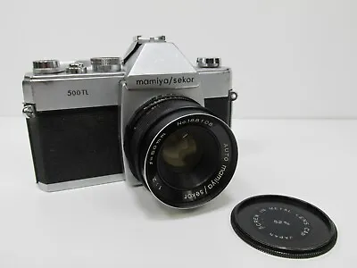 Vintage Mamiya/Sekor 500TL 35mm Camera & Auto 1:2 50mm Lens UNTESTED • $29.99