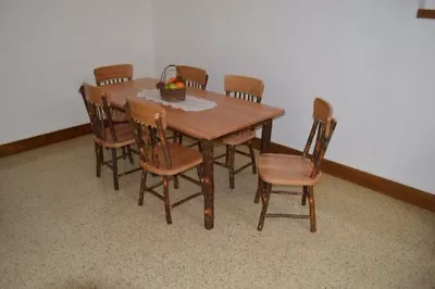 A&L Furniture Co. Amish-Made Hickory 7-Piece Dining Sets - Table With Chairs • $2699