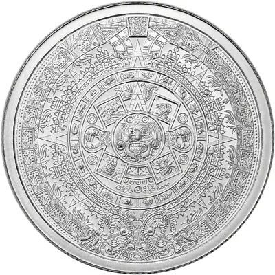 Pure Silver .999 Bullion - Mexico Aztec Calendar Mayan- 1/4 Oz Round Coin • $24.80