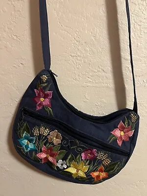 Colorful Mexican Floral Embroidered Handmade Purse • $15