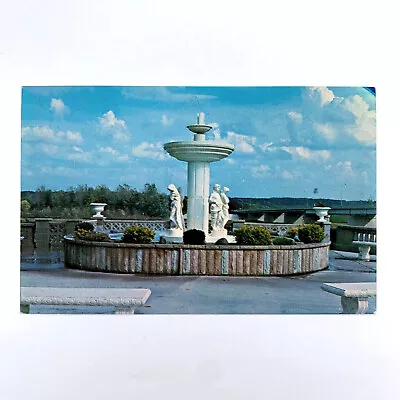 Postcard Indiana Clinton IN Four Seasons Fountain Quattro Stagioni Wabash 1970s • $4