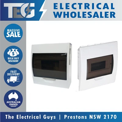 $32.90 • Buy NLS 8 Way Pole Distribution Board Switchboard Enclosure Surface Recessed Flush