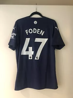 Manchester CIty Puma Third Soccer Jersey Shirt XL Phil Foden #47 Authentic NWT • $118