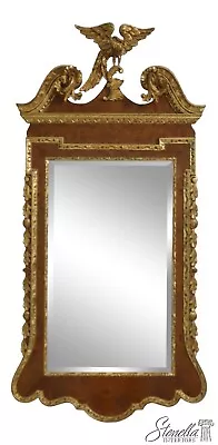 61157EC: LABARGE Georgian Style Walnut & Gold Mirror • $1095