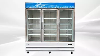 NEW 80  Commercial Merchandiser Refrigerator 3 Glass Door Cooler NSF ETL • $3653.57