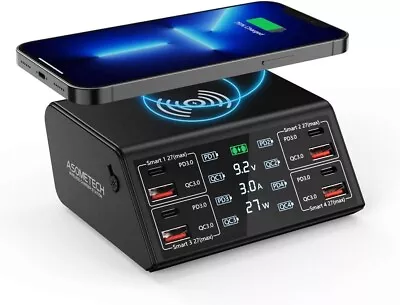 Open Box USB Charger ASOMETECH 100W 8 Port Multiple USB Charging Station • $19.59