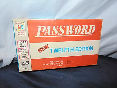 New Vintage 1970 Milton Bradley PASSWORD Game 12th Edition 4260 Word Association • $29.99