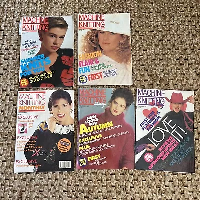 X5 Issues Of Machine Knitting Monthly Magazine 1988 1989 1992 Vintage • £9.99