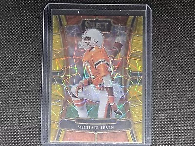 2023 Panini Select Draft Picks Concourse Gold Lazer Prizm Michael Irvin #84 HOF • $5.15