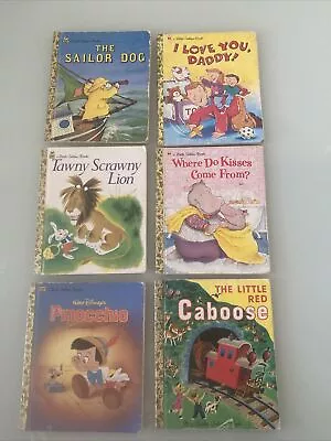 Little Golden Books: Various Titles Bundle Lot X 6 Vintage Walt Disney • $25