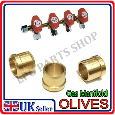Truma Heater Copper/Steel Pipe 8mm Olives SET Of 3 Gas Manifold Fitting  • £5.99