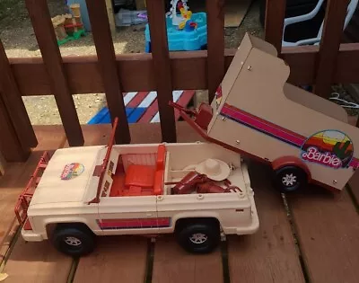 Vintage 1973 Mattel Barbie Truck With Horse Trailer & Tools  • $40.50