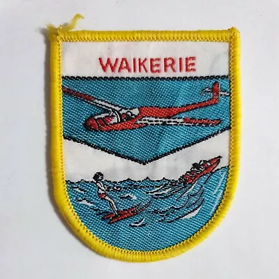 WAIKERIE SOUTH AUSTRALIA Plane Speed Boat Vintage Souvenir Sew On Patch Badge • $7.99