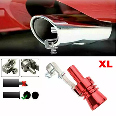 UK XL Red Exhaust Pipe Roar Maker Turbo Sound Whistle Simulator Muffler Car Auto • $9.99