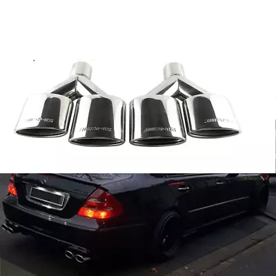 54mm L&R AMG Universal Oval Exhaust Tip For Mercedes Benz W204 C63 W203 W211 • $135.99