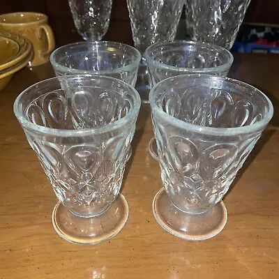Set Of 4 La Rochere Lyonnais 4.5” Tall Footed Tumblers Glassware • $29.99