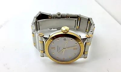 Movado Vizio Stainless Steel 18k Gold Two Tone Watch Jewelry Unisex • $687