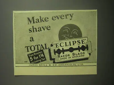 1948 Eclipse Razor Blade Ad - A Total Eclipse • $19.99