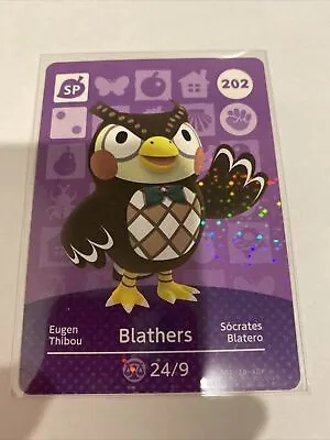 202 BLATHERS Series 3 Animal Crossing Amiibo Card # 202 Authentic ACNH • $1.90