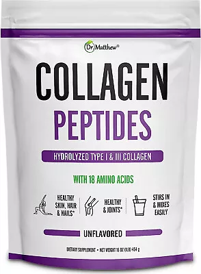 Dr. Matthew Best Collagen Powder For Women  Men Collagen Peptides Protein Powder • $19.50