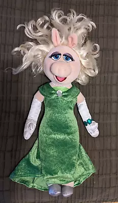 Muppets Most Wanted Miss Piggy 20” Plush Green Gown Dress Disney Store • $14.99