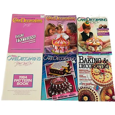 Vintage Wilton Cake Decorating Magazines Lot Of 6 1980s Patterns Yearbook 80s • £10.94