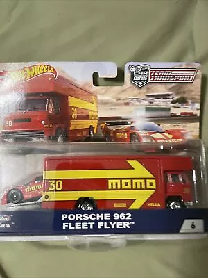 Hot Wheels MOMO Fleet Flyer Team Transport With MOMO Porsche 962  • $20