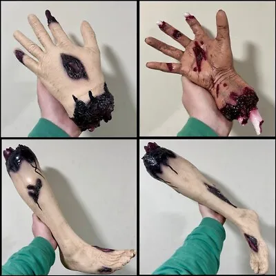 Latex Fake Severed Limbs Bloody Scary Realistic Decoration Props Halloween • £14.99