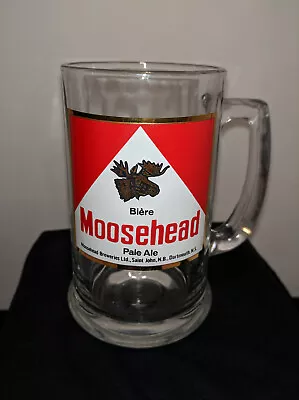 Vintage Moosehead Pale Ale Heavy Glass Beer Mug • $18.99