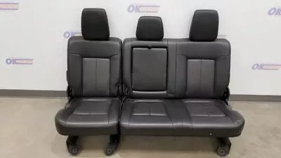 13 Ford F350 Super Duty Lariat Rear Back Seat Assembly Black Leather Crew Cab • $450