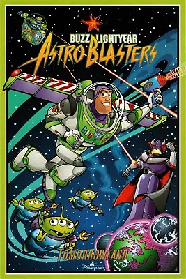 Hong Kong Disneyland Buzz Lightyear Astro Blasters Attraction Poster 12  X 18  • $9.99