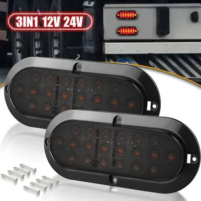 $30.95 • Buy 2X 20 LED Flowing Turn Signal Tail Lights Rear Stop Brake Lamp  Trailer Caravan