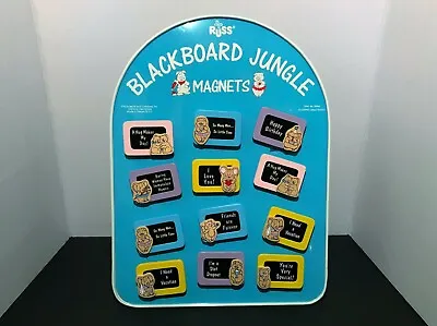 Vintage 1980's Russ Berrie - Blackboard Jungle Magnets X 12 With Store Display • $58.75