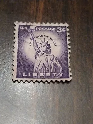 Rare US POSTAGE STAMP 3 Cent Liberty Used Purple Lady Statue Of Liberty • $125